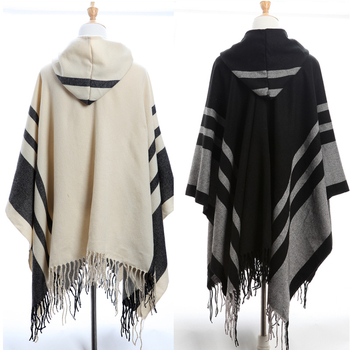 Pulover kaput od imitacije kašmira, geometrijski uzorak, pleteni, toplo, tie-dye završna obrada