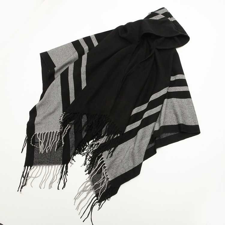 Pulover kaput od imitacije kašmira, geometrijski uzorak, pleteni, toplo, tie-dye završna obrada