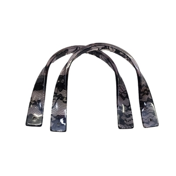 Hiro Mori akril kézitáska fogó, U- alakú csavart dizájn, egyszínű minta, tehercsökkentés, Nyár 2024