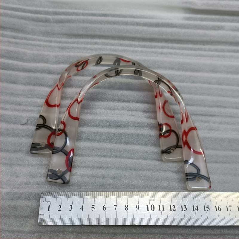 Hiro Mori akrila somas rokturis, U-veida savērts dizains, vienkrāsains raksts, slodzes samazinājums, vasara 2024