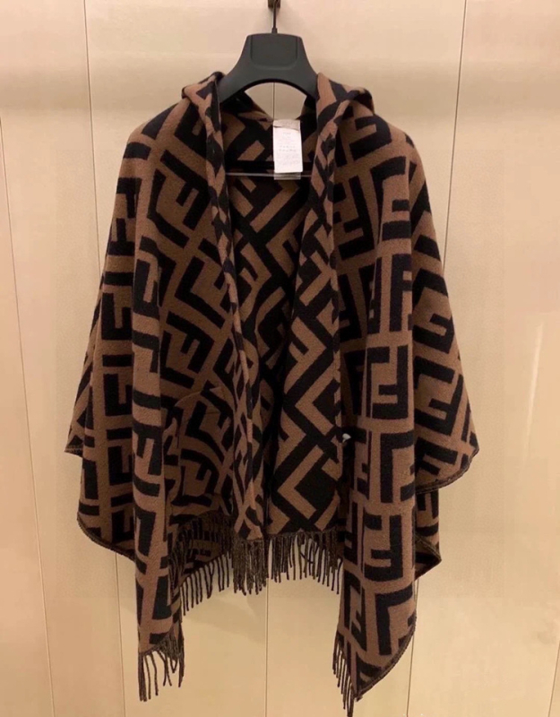 Dvostrani vuneni šal s jacquardom – mrežasti uzorak, održava toplinu za jesen, zimu i proljeće, za žene