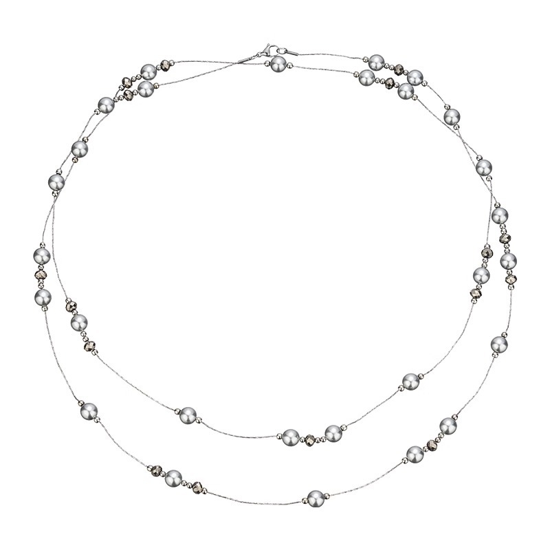 Višeslojna ogrlica od bisera, elektroplirano, Luoyue Jewelry, japansko-korejski stil, za žene, težina oko 23 g