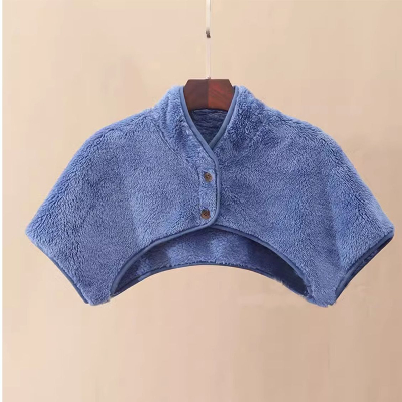 Ženski šal u stilu kapuljače s fleksi podstavom za zagrijavanje vrata i ramena, pleteni koral fleece