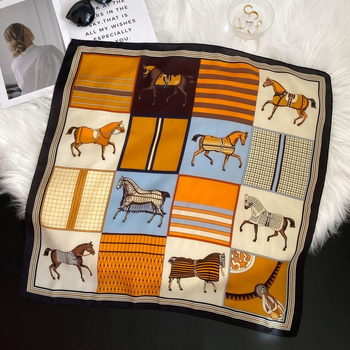 Kockasti šal od šifona, 70×70 cm, 100% poliester, obična tkanina, ljeto, etno azijski stil, umjetnički vintage