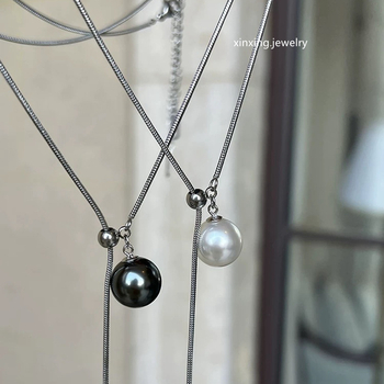 Mesterséges kristályból készült nyaklánc, elektroplatírozott bevonat, állítható hosszúság, téli 2024 szezonban, nőknek