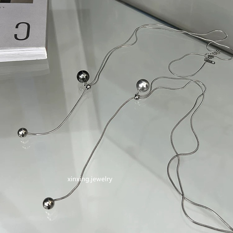 Mesterséges kristályból készült nyaklánc, elektroplatírozott bevonat, állítható hosszúság, téli 2024 szezonban, nőknek