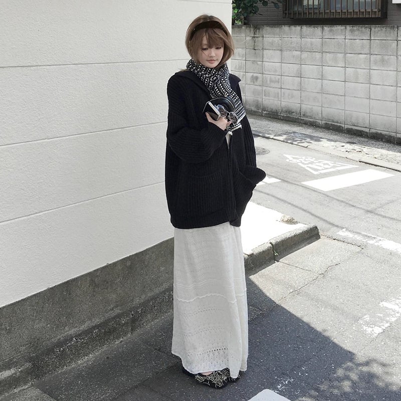 Женски плетен шал в Mushroom-стил, есенно-зимен, ретро литературен дизайн, полиестер, печат