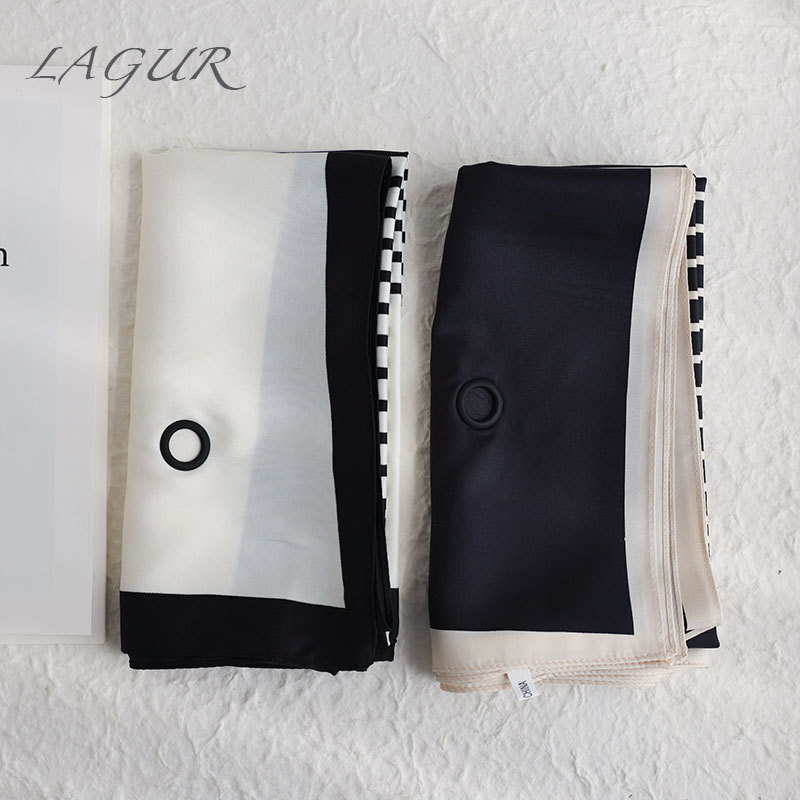 Jesenski svilenkasti kvadratni šal, Hangzhou podrijetlo, 100% svila, elegantan svakodnevni stil