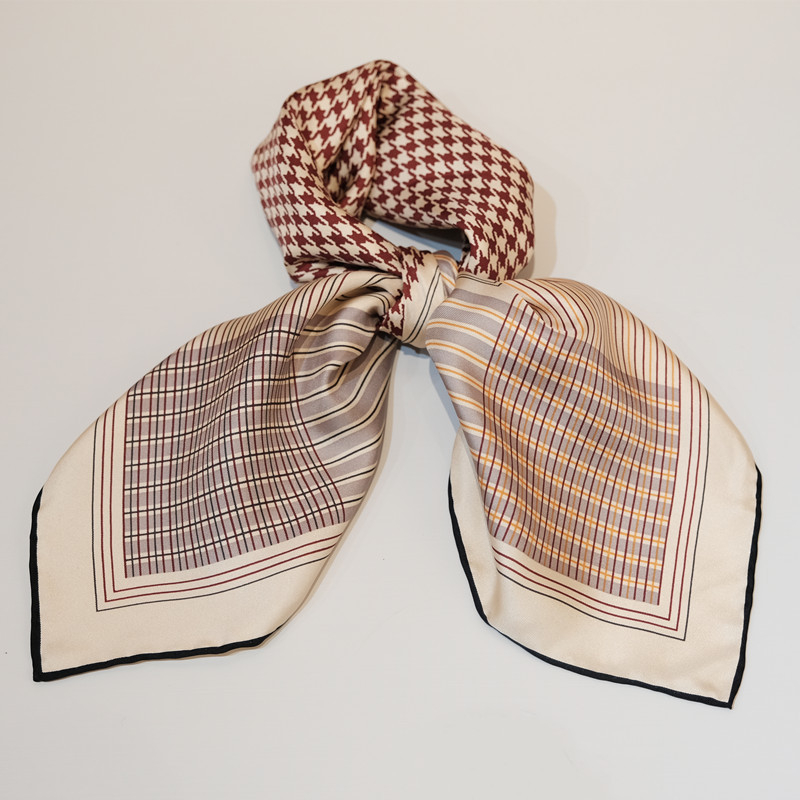 Šal od svile kvadratnog oblika, 100% svila, twill tkanina, ženski modni dodatak