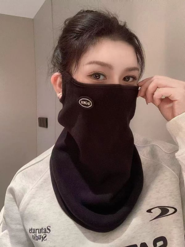 Ausų kilpa skirta dviratininko veido kaukei žiemai, kvėpuojanti, vėjo atsparumo, pusės veido apsauga, kaklo apsauga, UV apsauga, dulkių apsauga, poliesterio-spandekso mišinys