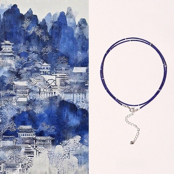 Geometrijski ogrlica od bakra i cirkona, ručna izrada, privjesak od 18K zlata, pastoralni stil, unisex