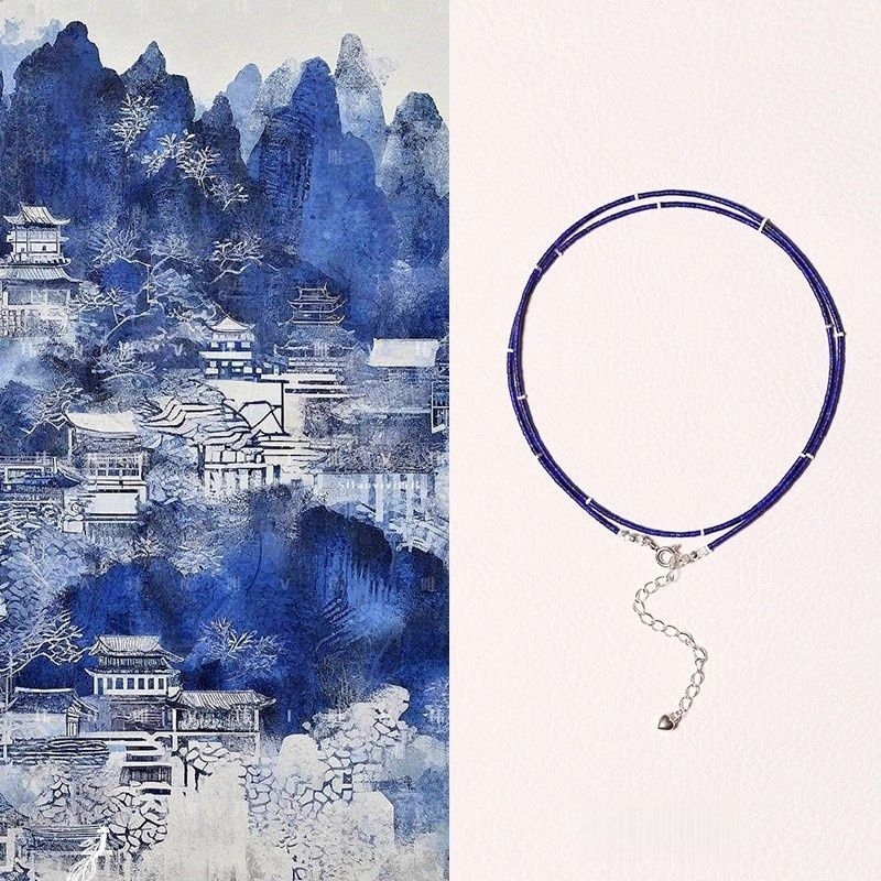 Geometrijski ogrlica od bakra i cirkona, ručna izrada, privjesak od 18K zlata, pastoralni stil, unisex