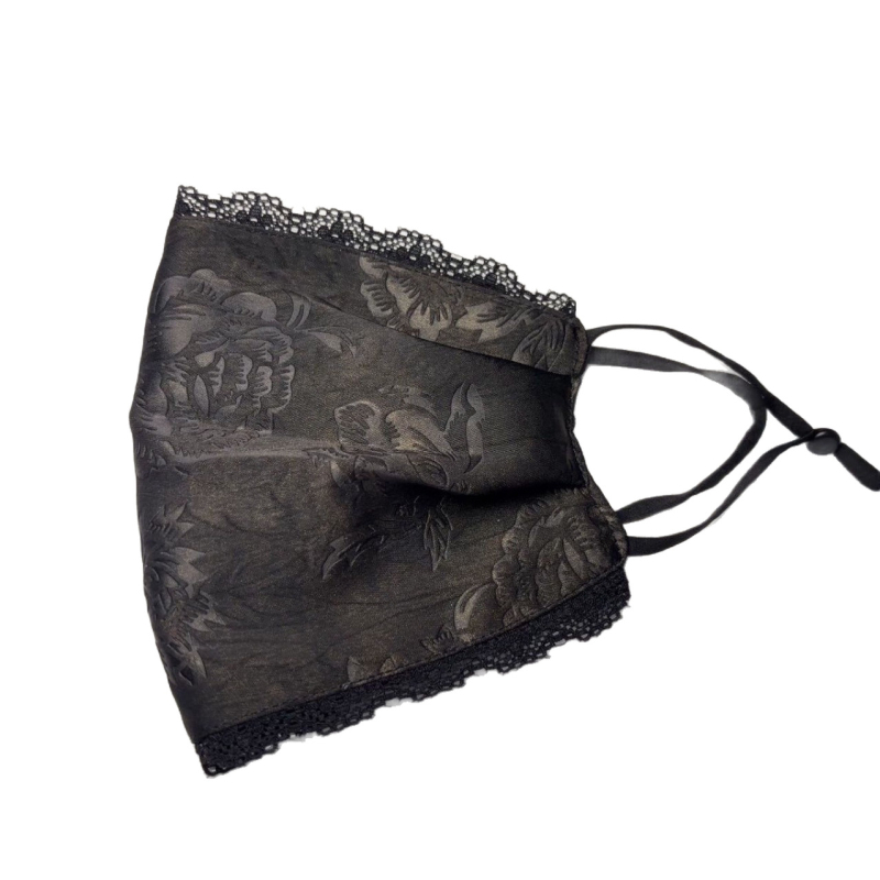 Apsauginė veido skraiste su kaklo šaliku, nėrinių audinys, nailonas ir poliesteris, pusiau dengta, 2024 m. pavasaris