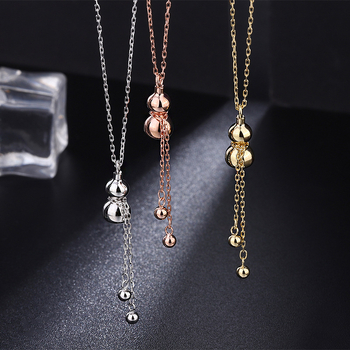 999 ezüstből készült csepp alakú medálos nyaklánc, bojtokkal, keresztes lánccal, állítható hosszúságú 21–50 cm, nőknek