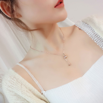 999 ezüstből készült csepp alakú medálos nyaklánc, bojtokkal, keresztes lánccal, állítható hosszúságú 21–50 cm, nőknek