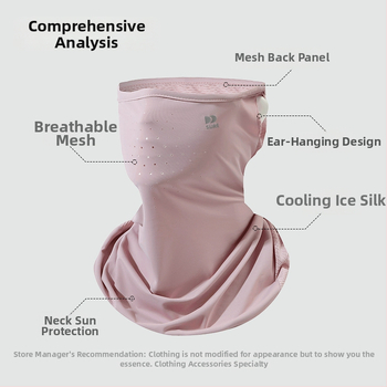 Veido kaukė su UV apsauga iš poliesterio, kvėpuojanti, greitai džiūsta, pilnas veido apsaugos lauko važiavimams