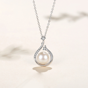 Chuangyue Set colier și cercei din argint pentru femei – lanț O, pandant din argint 925, electroplacare