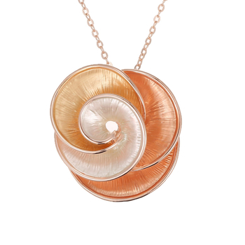 Design original: set cercei și colier cu trandafir neregulat — aliaj, finisaj cu vopsea pe bază de ulei, lanț obișnuit