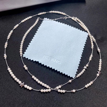 Set colier din argint 925, cu perle încrustate, multistrat, lanț O, motiv constelație, pentru femei