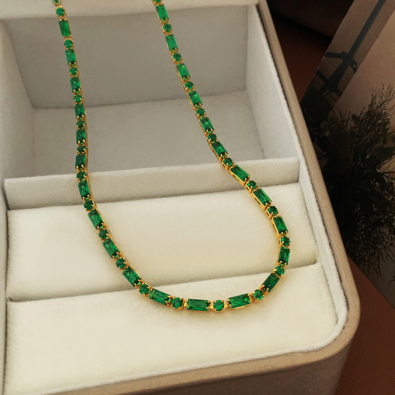 Set colier și brățară din cupru, placare electrogalvanică, stil retro literar-artist, pentru femei