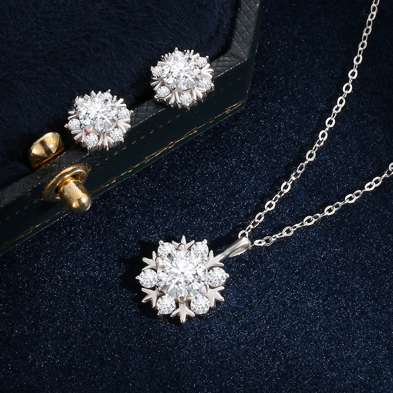 Colier Spirit phoenix pentru femei, stil Cold wind, model fulg de zăpadă, lanț cu cruce, pandantiv din argint 925