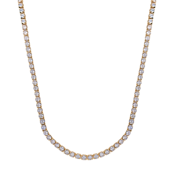 Colier: oțel inoxidabil 304, placare cu aur veritabilă, lanț cu zirconiu, pandantiv 3A zirconiu, cu mai multe straturi