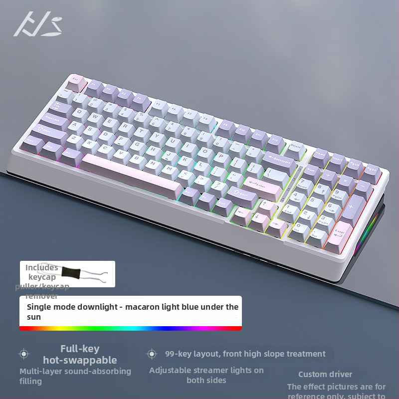 Black Snake YG98 mechaninė klaviatūros komplektas su RGB apšvietimu, laidinis, >98 klavišų, mechaniniai jungikliai