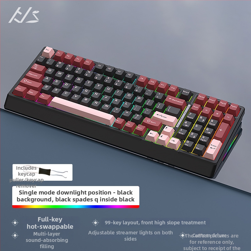 Black Snake YG98 mechaninė klaviatūros komplektas su RGB apšvietimu, laidinis, >98 klavišų, mechaniniai jungikliai