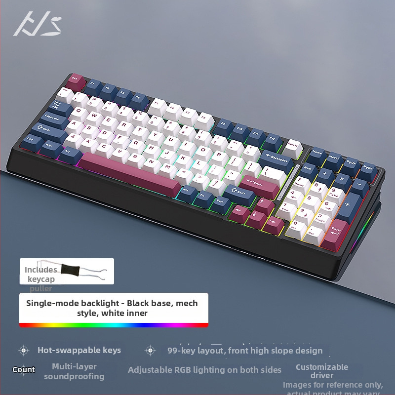 Black Snake YG98 mechaninė klaviatūros komplektas su RGB apšvietimu, laidinis, >98 klavišų, mechaniniai jungikliai