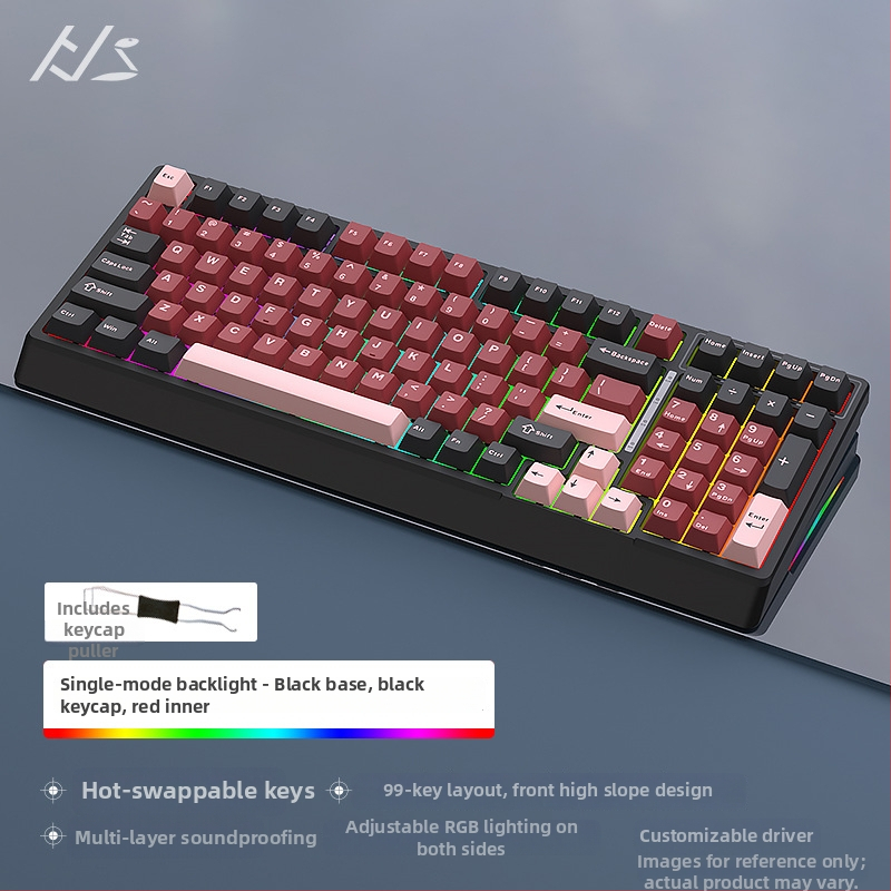 Black Snake YG98 mechaninė klaviatūros komplektas su RGB apšvietimu, laidinis, >98 klavišų, mechaniniai jungikliai