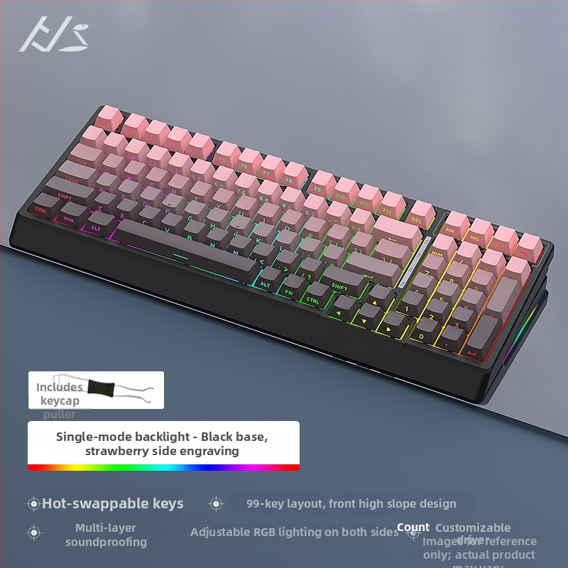 Black Snake YG98 mechaninė klaviatūros komplektas su RGB apšvietimu, laidinis, >98 klavišų, mechaniniai jungikliai