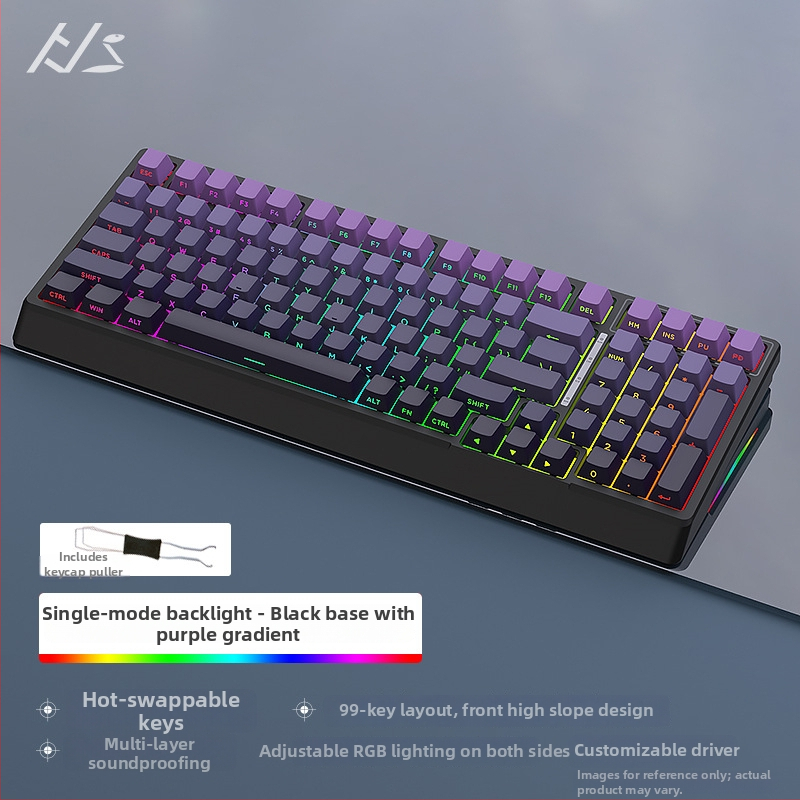 Black Snake YG98 mechaninė klaviatūros komplektas su RGB apšvietimu, laidinis, >98 klavišų, mechaniniai jungikliai