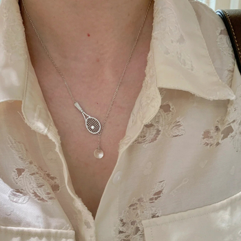 Set de bijuterii din S925 argintiu — colier și brățară cu zirconiu, stil sportiv, lanț în formă de O