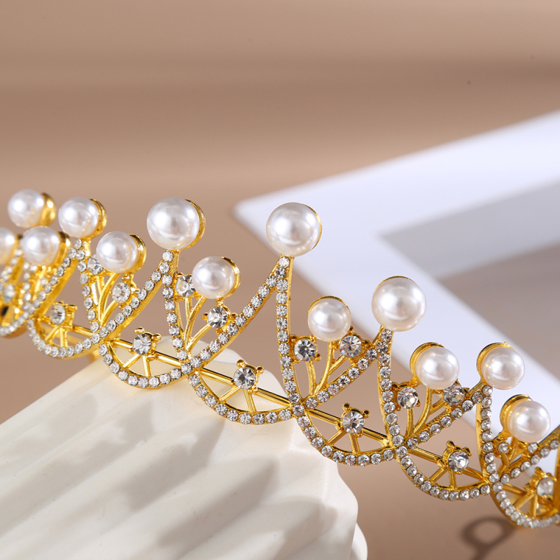 Coroană pentru cap din rhinestones – accesoriu feminin pentru păr, stil simplu, potrivit pentru nuntă sau zi de naștere