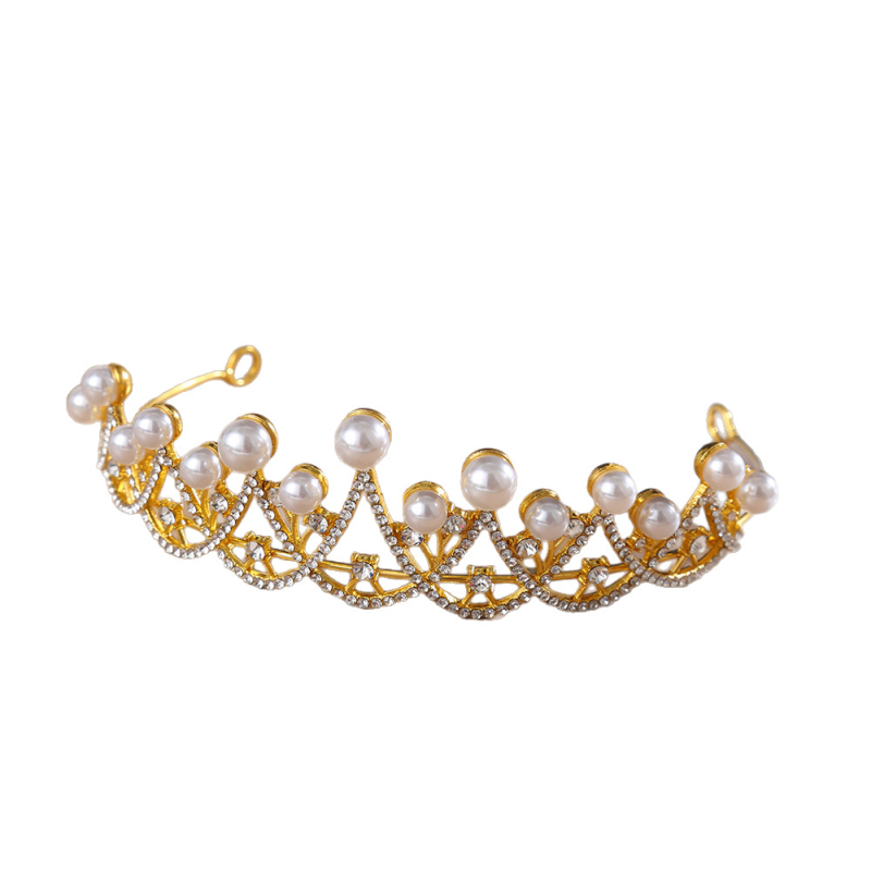 Coroană pentru cap din rhinestones – accesoriu feminin pentru păr, stil simplu, potrivit pentru nuntă sau zi de naștere