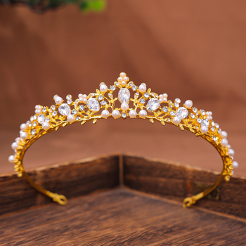 Tiara s rhinestones, legura, vintage stil, svadbeni dodatak za kosu