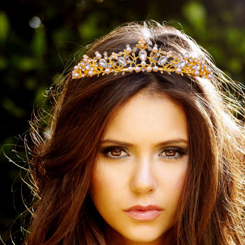 Tiara s rhinestones, legura, vintage stil, svadbeni dodatak za kosu