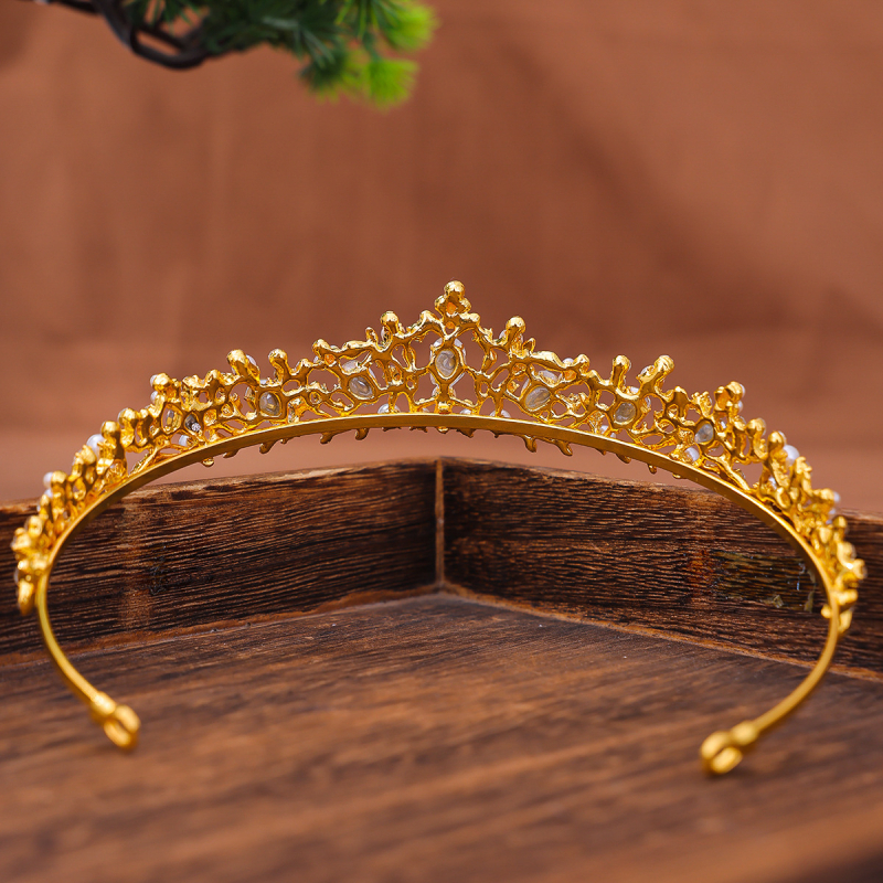 Tiara s rhinestones, legura, vintage stil, svadbeni dodatak za kosu