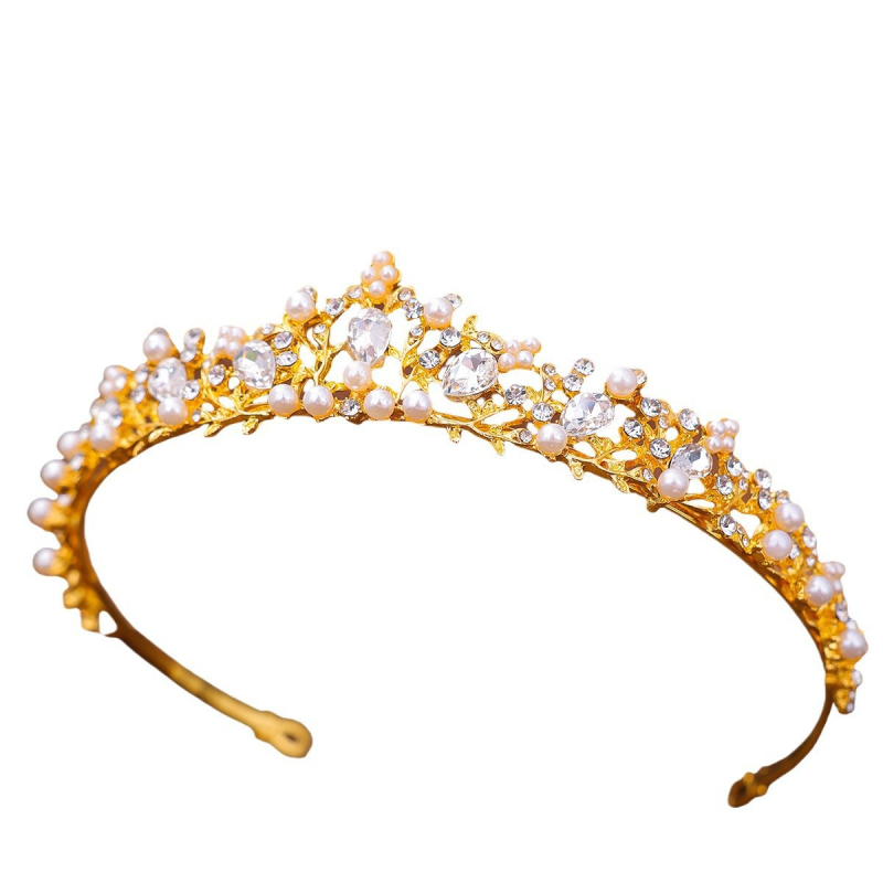 Tiara s rhinestones, legura, vintage stil, svadbeni dodatak za kosu