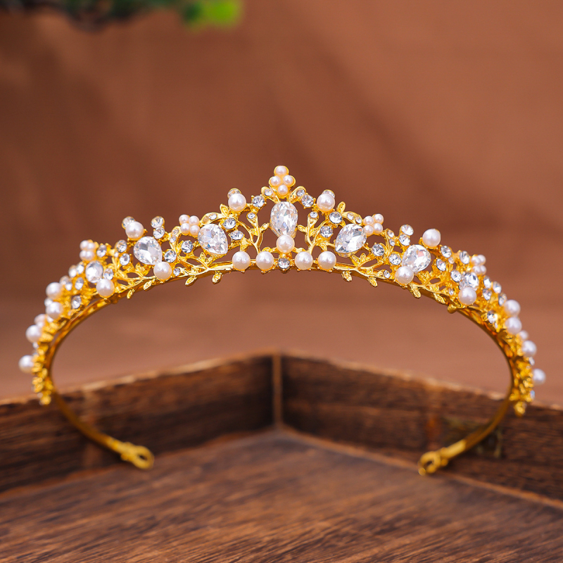 Tiara s rhinestones, legura, vintage stil, svadbeni dodatak za kosu