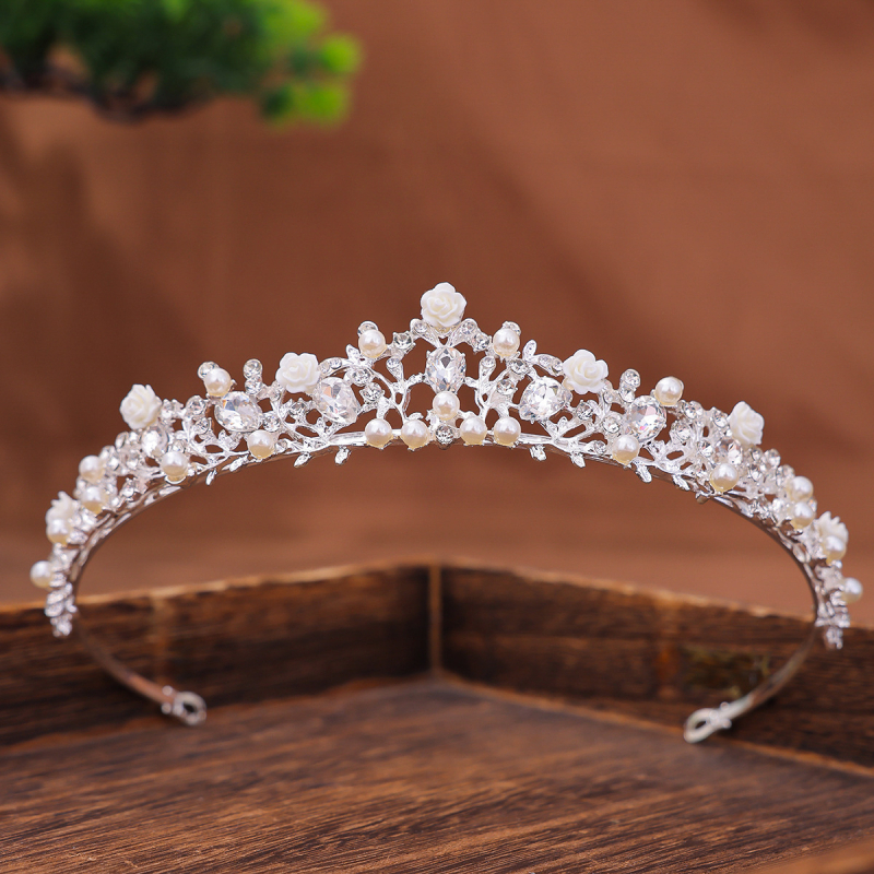 Tiara s rhinestones, legura, vintage stil, svadbeni dodatak za kosu