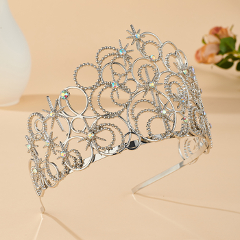 Coroană pentru cap din aliaj, coroană balon, placare electrolitică, stil feminin