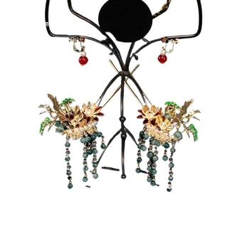 Plaukų aksesuarai - vintažinis audinys su augalų ir gėlių raštu, vaikams, 2025 m. pavasaris