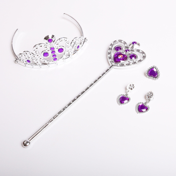 Set accesorii pentru cap pentru fete – coroană în formă de inimă, stil simplu, material plastic/rezină (Sophia)