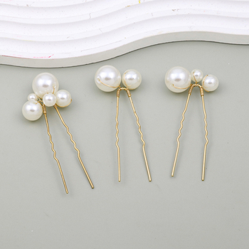 Ac de păr cu perle — accesorii pentru păr, stil geometric simplu, origine Yiwu