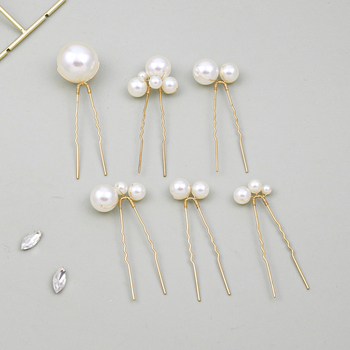Ac de păr cu perle — accesorii pentru păr, stil geometric simplu, origine Yiwu