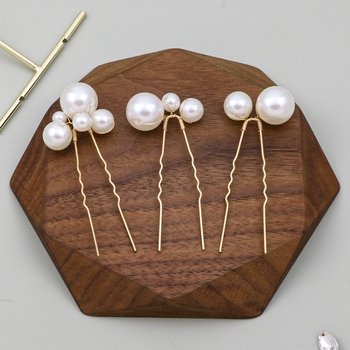 Ac de păr cu perle — accesorii pentru păr, stil geometric simplu, origine Yiwu