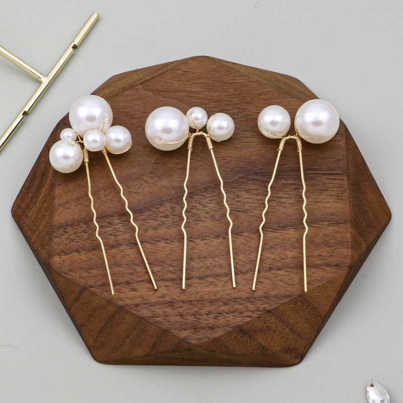 Ac de păr cu perle — accesorii pentru păr, stil geometric simplu, origine Yiwu