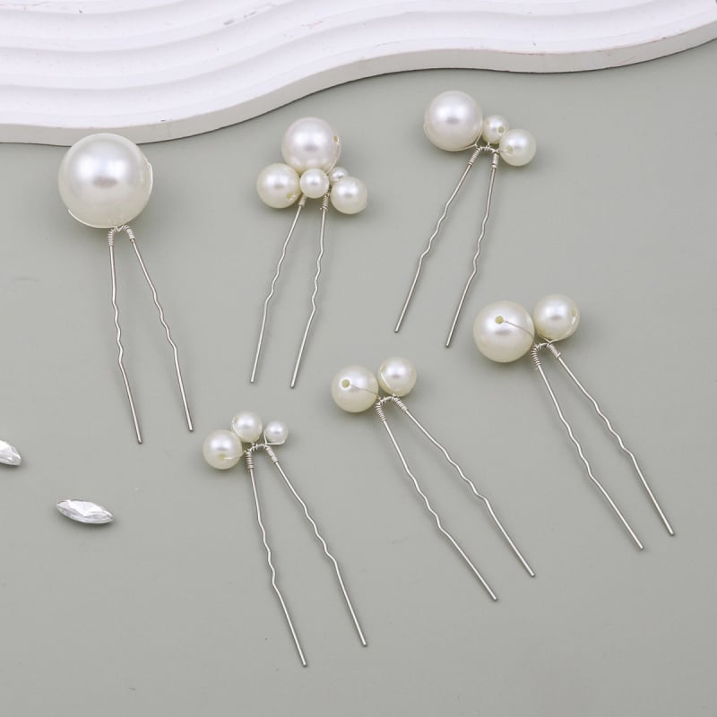 Ac de păr cu perle — accesorii pentru păr, stil geometric simplu, origine Yiwu