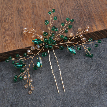 Ac de păr cu cristale, stil simplu, formă de floare, accesoriu de nuntă